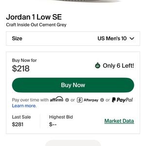 Jordan 1 Low SE Craft Cement Grey